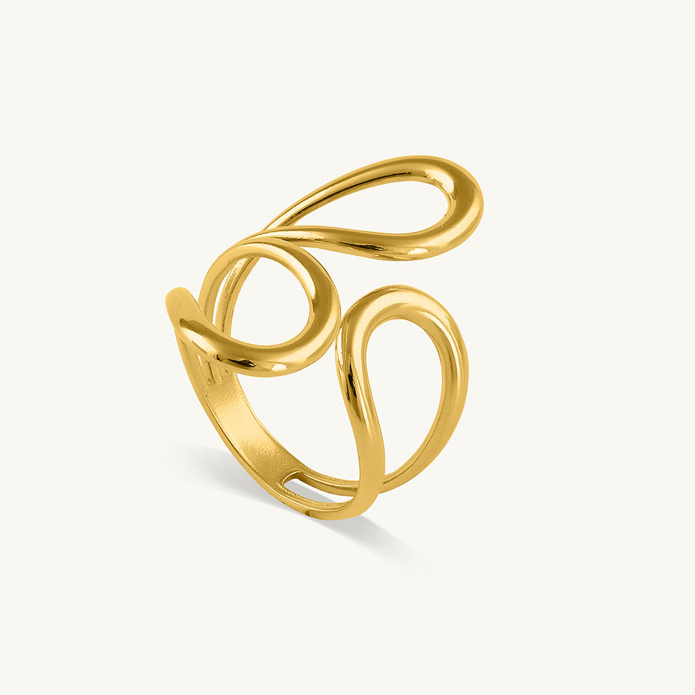 Flower Petal Open Ring