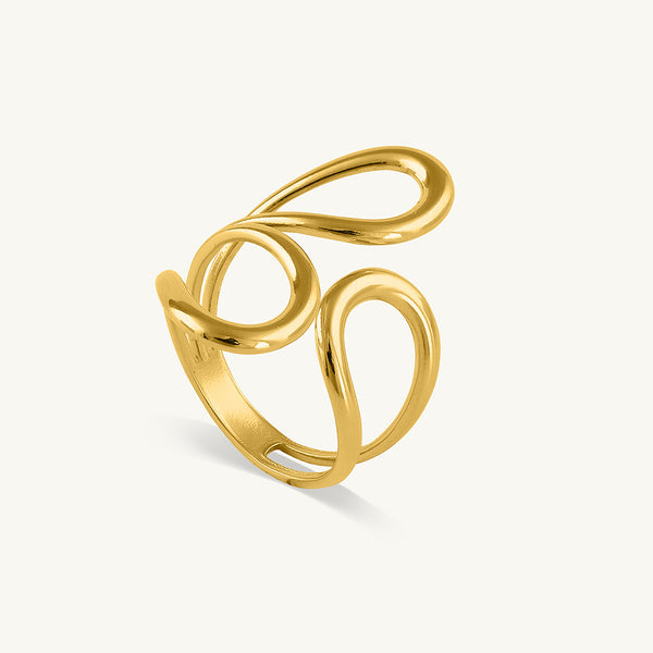 Flower Petal Open Ring