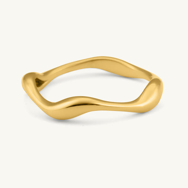 Gold Fluid Ring