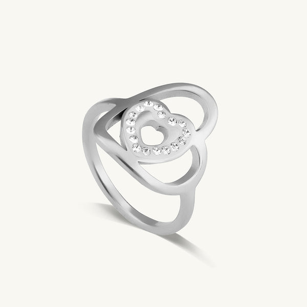 Double Heart Ring