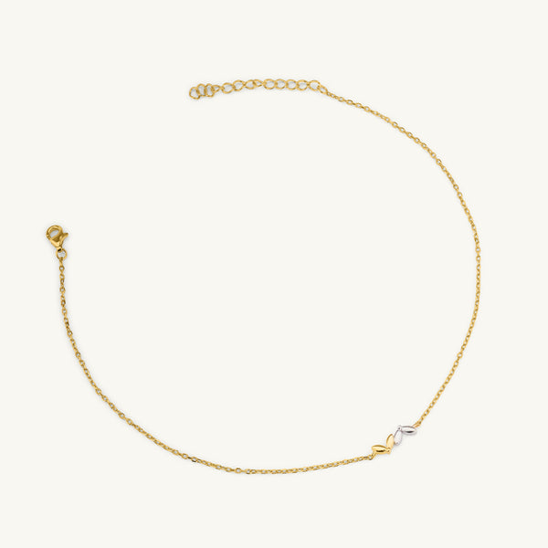 Whispering Leaf Anklet | 18K Gold Vermeil Plated