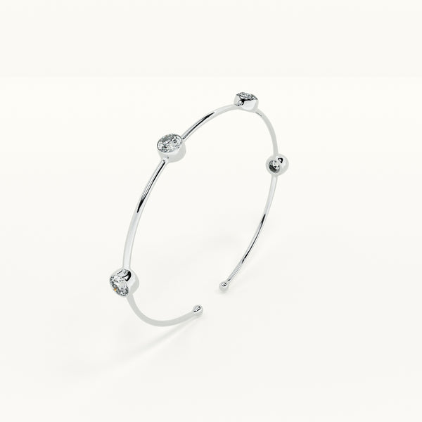 Zircon Pulse 
Silver Station  Bracelet