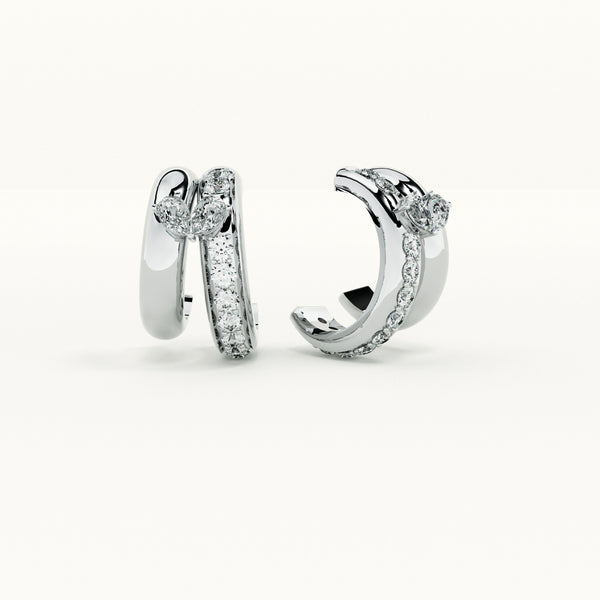 Twofold Unity Silver Studs