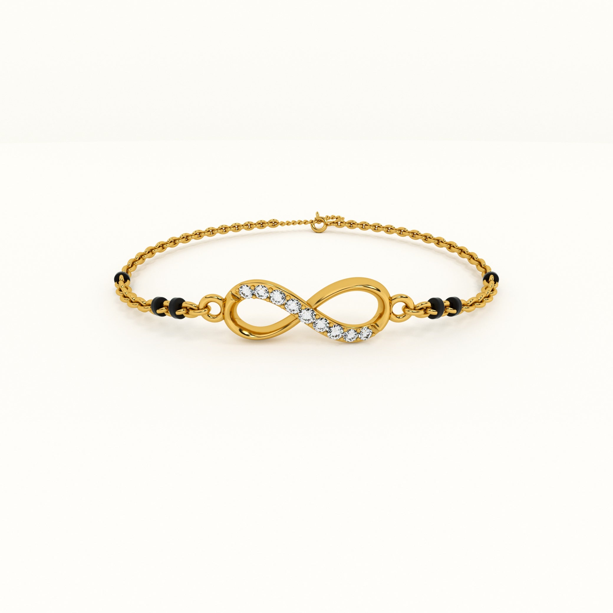 Endless Love 925 Sterling Silver Mangalsutra Bracelet | BIS Hallmarked | 18k Gold Vermeil