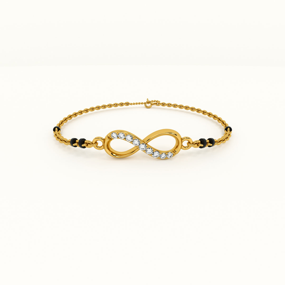 Endless Love 925 Sterling Silver Mangalsutra Bracelet | BIS Hallmarked | 18k Gold Vermeil