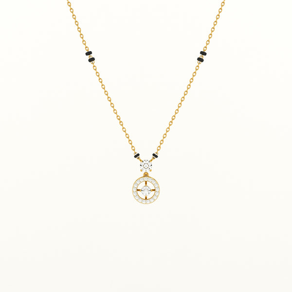 Shimmering Solitaire Bond 925 Silver Mangalsutra