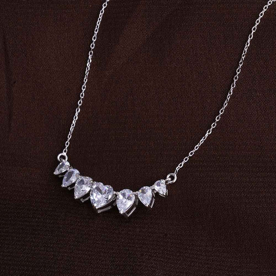 Silver Marquise Necklace