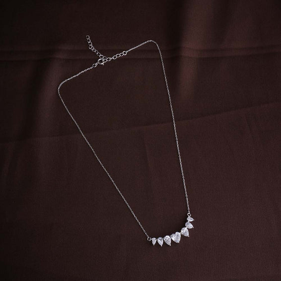 Silver Marquise Necklace