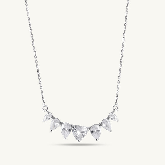 Silver Marquise Necklace