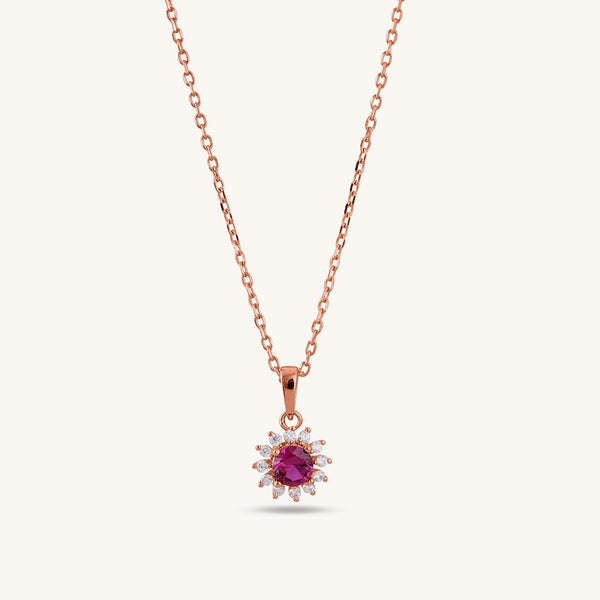 Crimson Blaze Pendant | 18K Gold Vermeil Plated