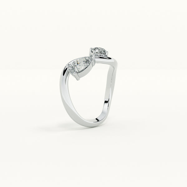 Unity Duo Silver Ring