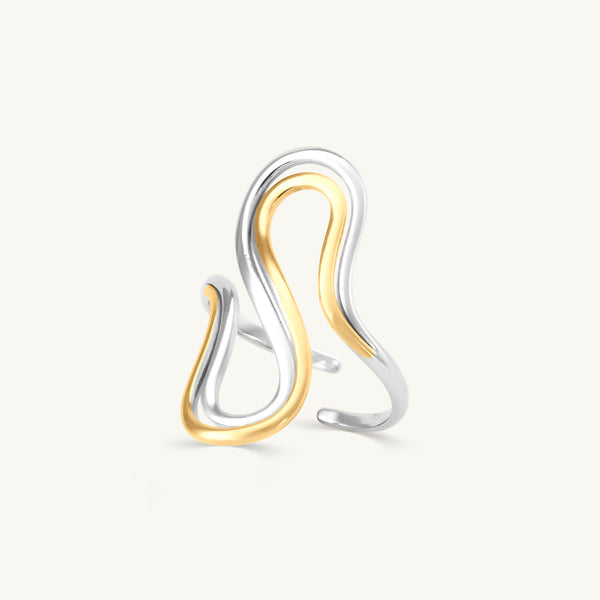 Serpentine Flow Dual-Tone Ring