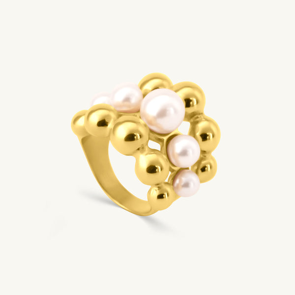 Regal Orbit Pearl Dome Ring