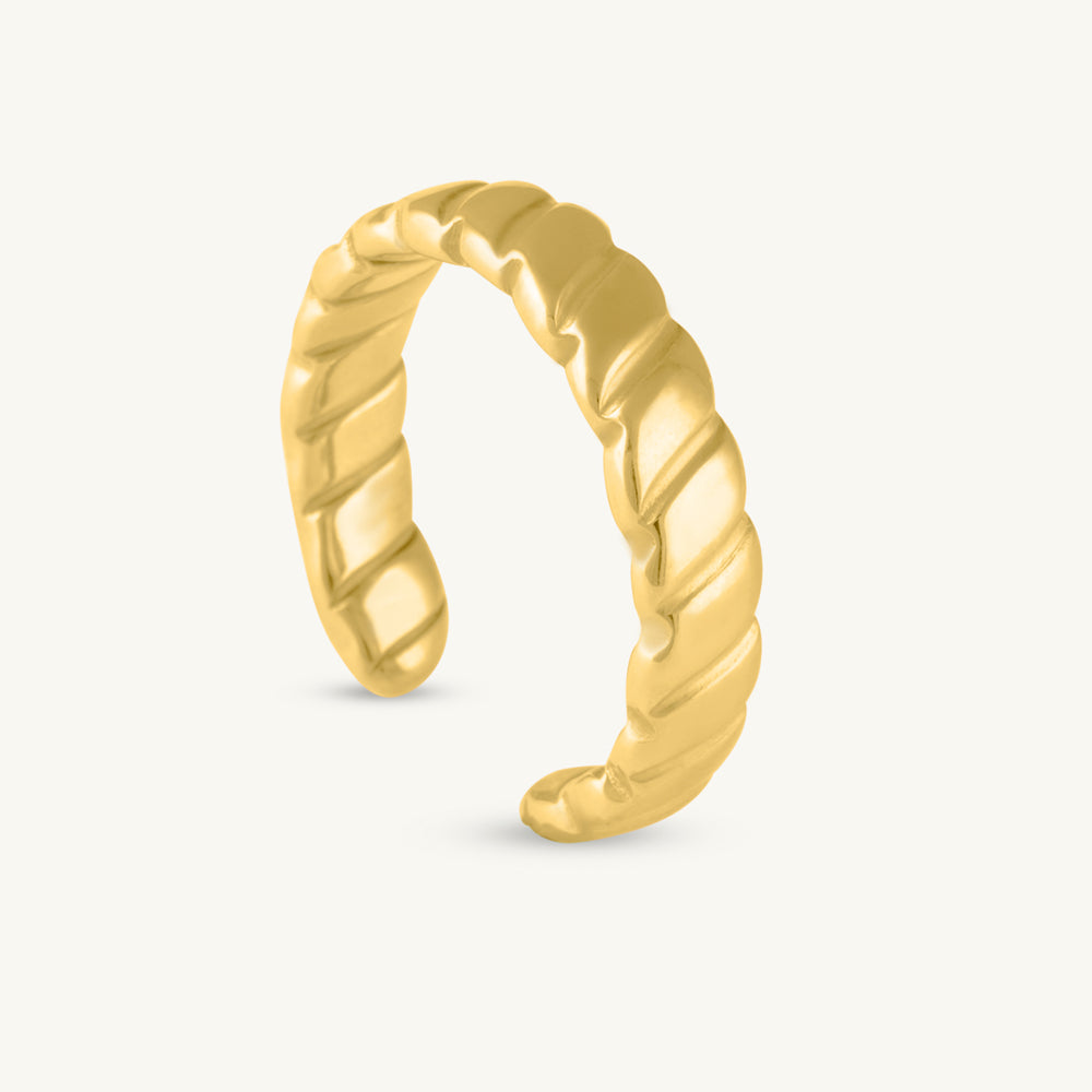 Twist Texture Open Band Ring