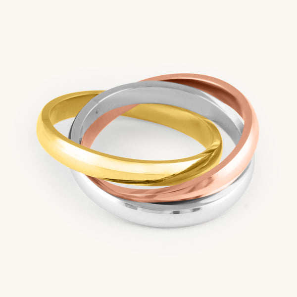 Trinity Twist Interlock Ring