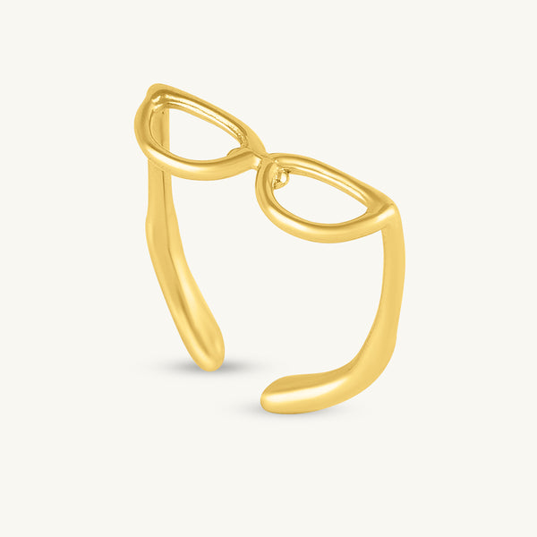 Golden Eyeconic Frame Ring