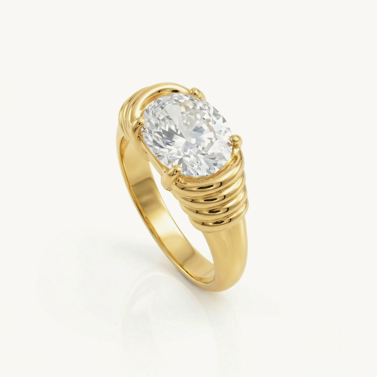 Prism Spark White Stone Ring