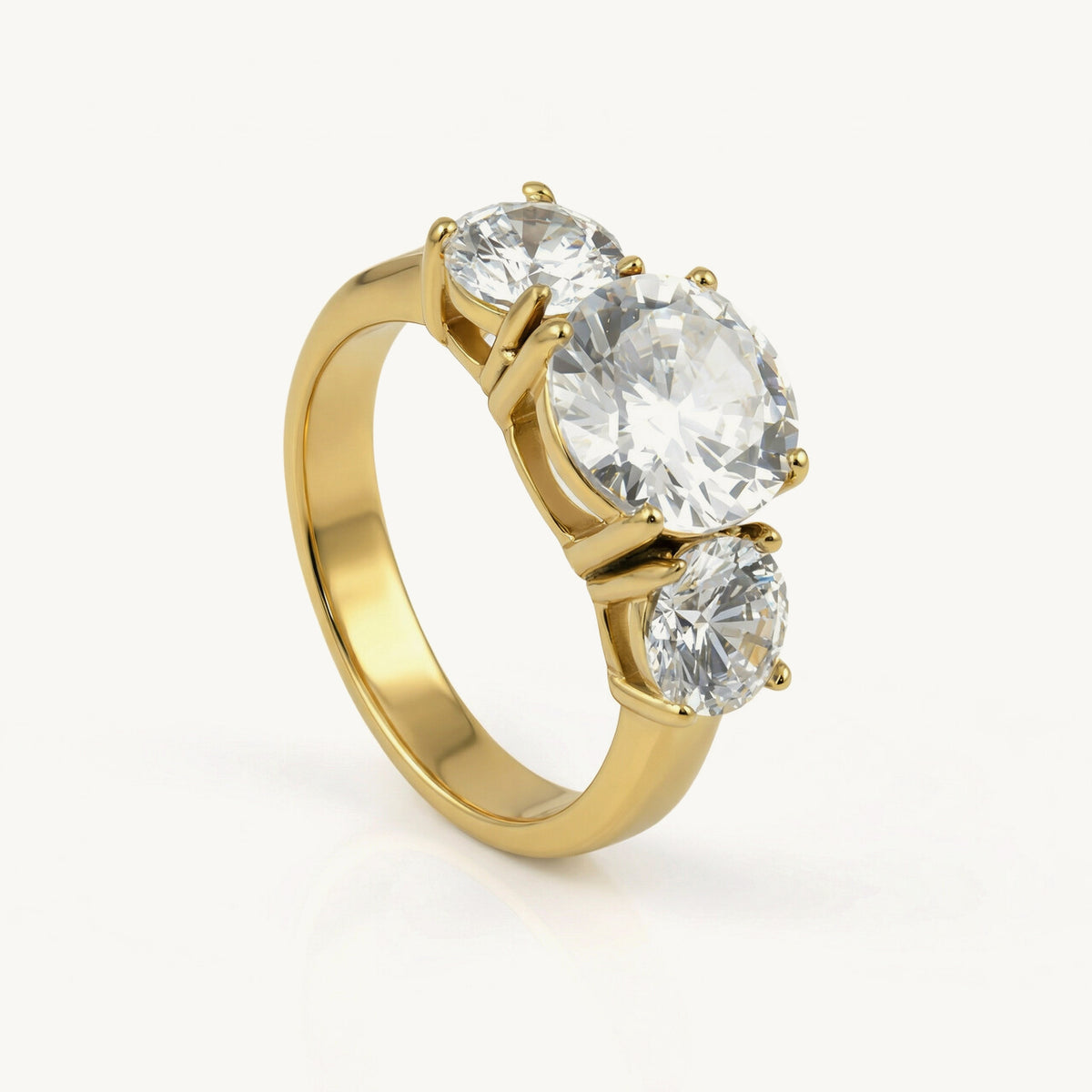 Luna Brilliance Triple Stone Ring