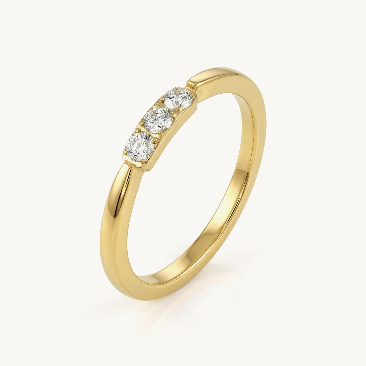 Effortless Tri Stone Ring