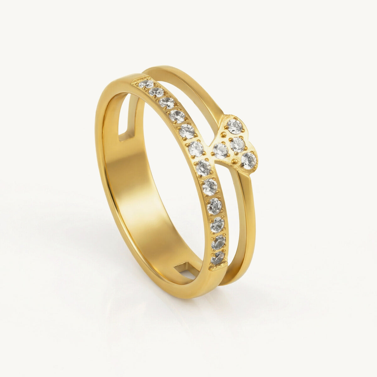 Subtle Shine Heart Ring