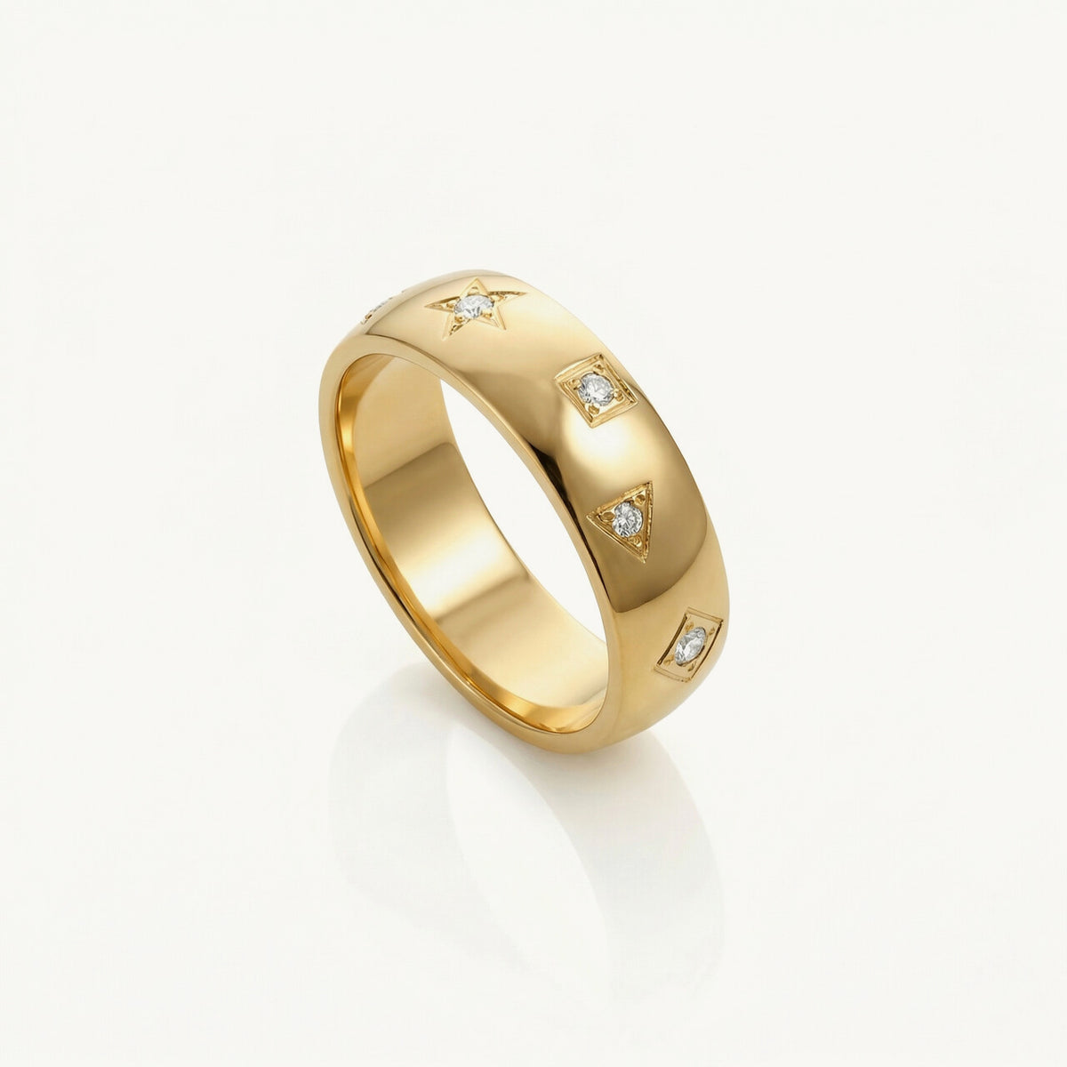 Luna Inset Spark Ring