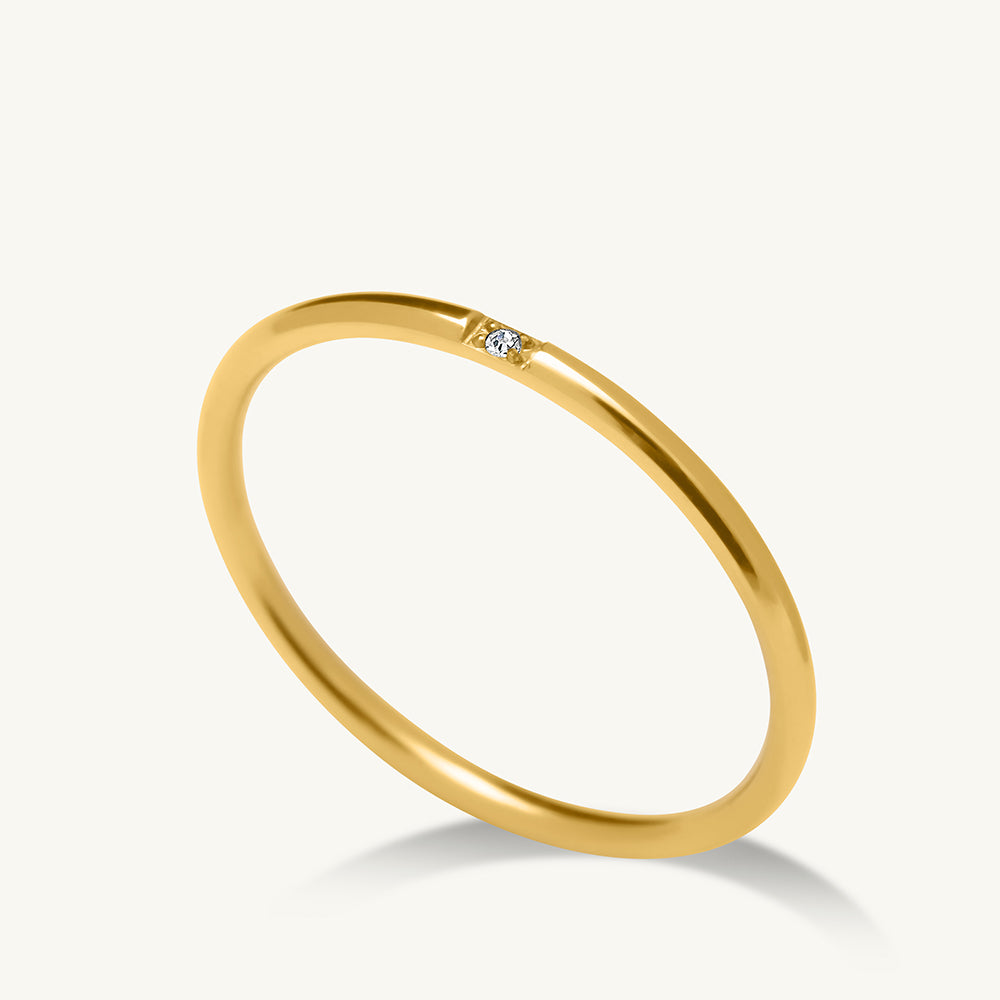 Smooth Thin Stacking Ring