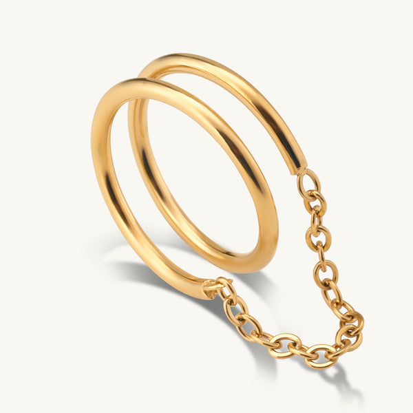 Tassel Chain Spiral Ring - Image 1