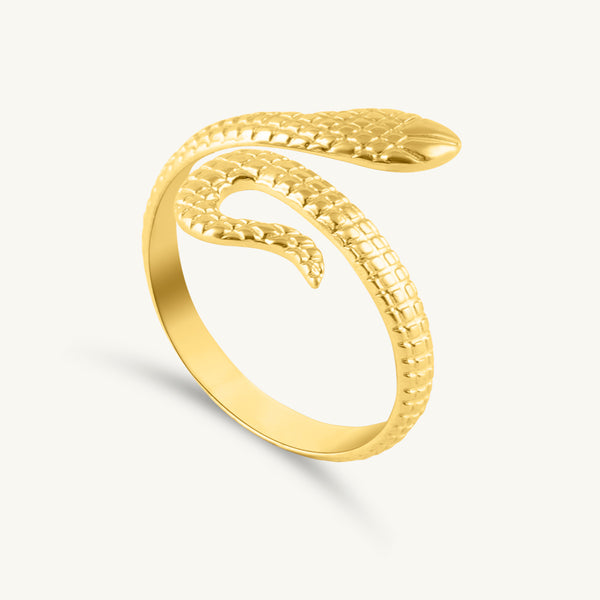 Serpent's Embrace Gold Ring