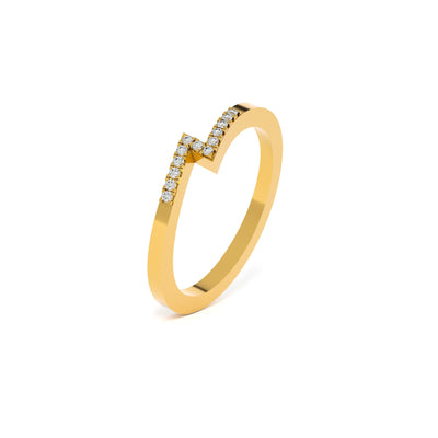 Celestial V 9KT Gold Lab Grown Diamond Ring