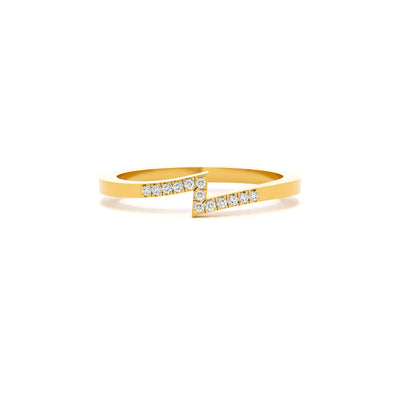 Celestial V 9KT Gold Lab Grown Diamond Ring