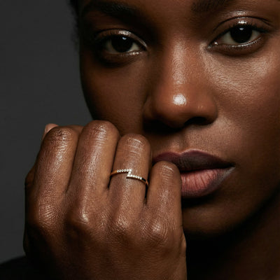 Celestial V 9KT Gold Lab Grown Diamond Ring