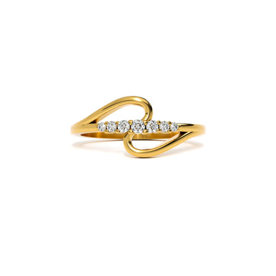 Graceful Curve 9KT Gold Lab Grown Diamond Ring