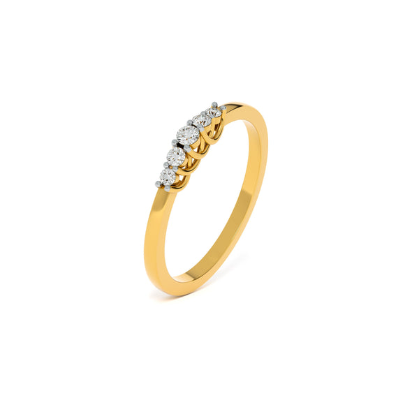 Cascade 9KT Gold Lab Grown Diamond Ring - 4