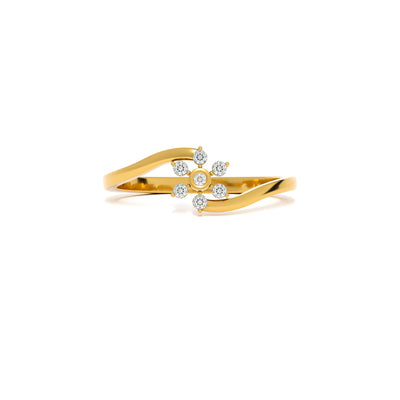 Dazzling Blossom 9KT Gold Lab Grown Diamond Ring