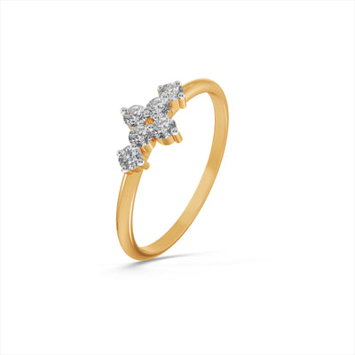 Petite Blossom 9KT Gold Lab Grown Diamond Ring