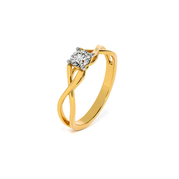 Infinity Weave 9KT Gold Lab Grown Diamond Ring  - 4
