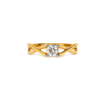 Infinity Weave 9KT Gold Lab Grown Diamond Ring