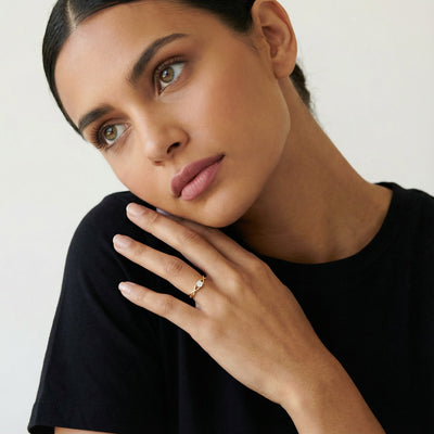 Infinity Weave 9KT Gold Lab Grown Diamond Ring