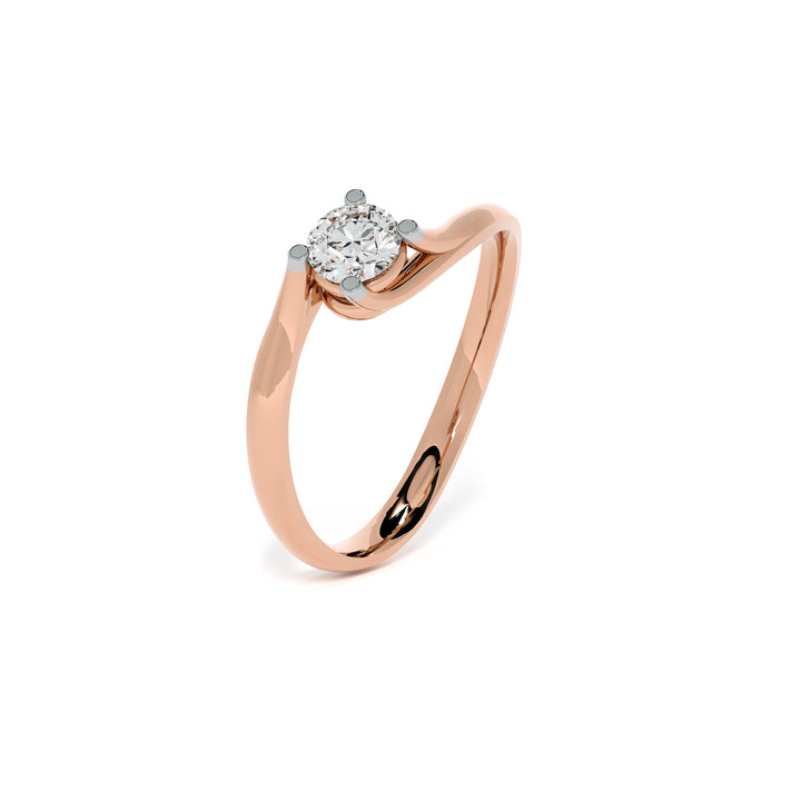 Graceful Twist 9KT Gold Lab Grown Diamond Ring - 2