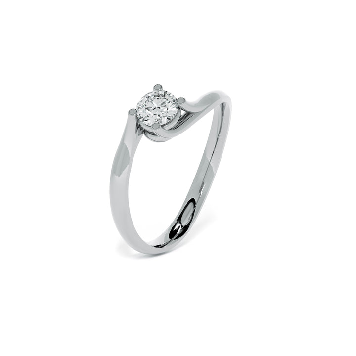 Graceful Twist 9KT Gold Lab Grown Diamond Ring - 6
