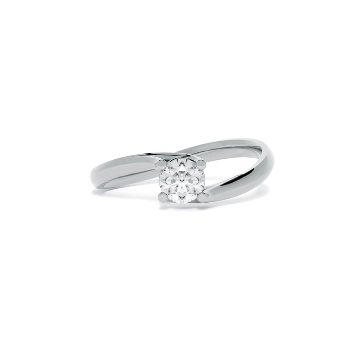Graceful Twist 9KT Gold Lab Grown Diamond Ring - 1