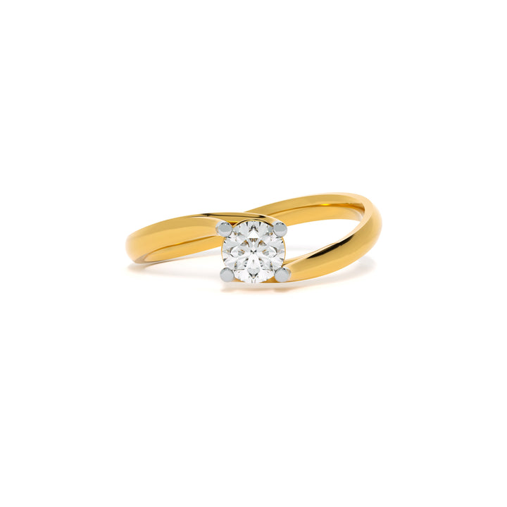 Graceful Twist 9KT Gold Lab Grown Diamond Ring - 5