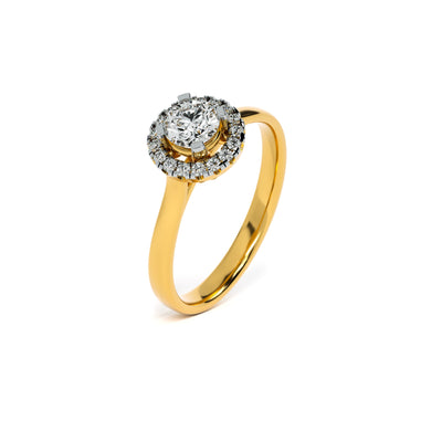 Radiant Halo 9KT Gold Lab Grown Diamond Ring