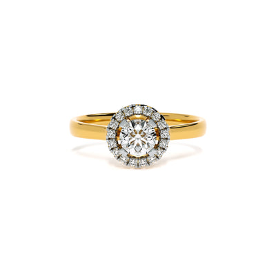 Radiant Halo 9KT Gold Lab Grown Diamond Ring