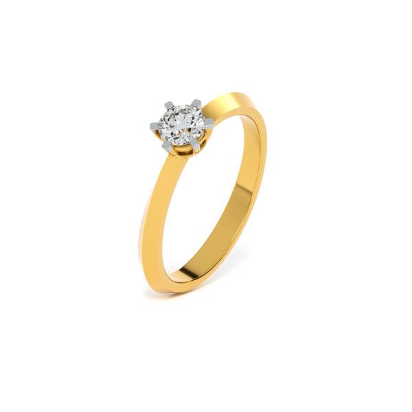 Classic Solitaire 9KT Gold Lab Grown Diamond Ring - 4