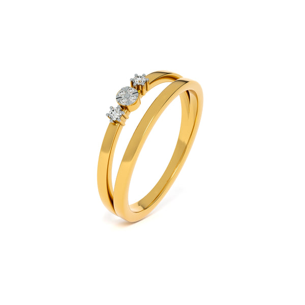 Divine Rift 9KT Gold Lab Grown Diamond Ring - 4