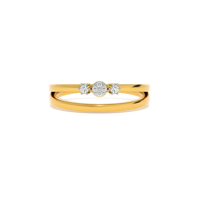Divine Rift 9KT Gold Lab Grown Diamond Ring