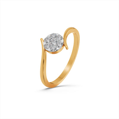 Lunar Flow 9KT Gold Lab Grown Diamond Ring