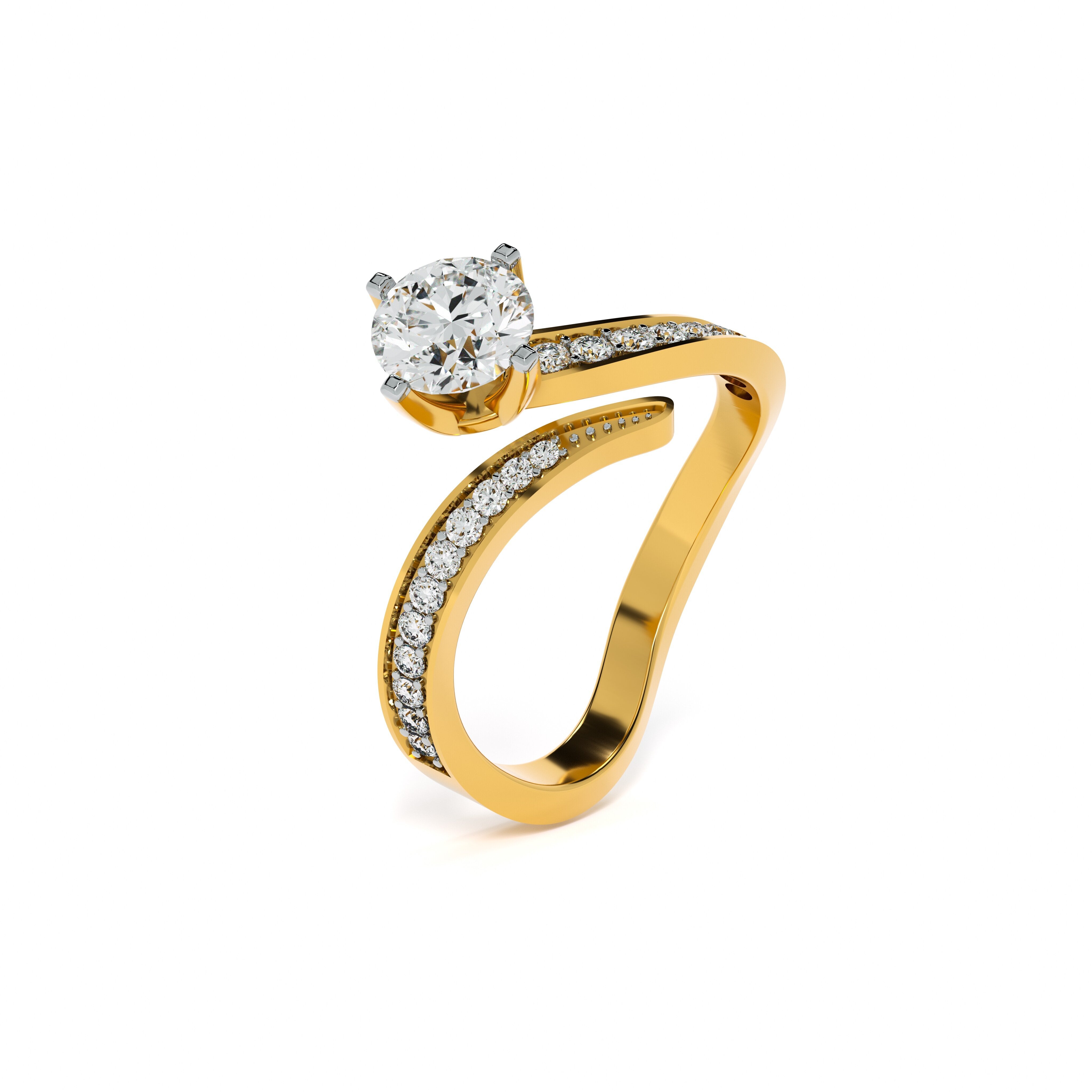 The Comet Tail 9KT Gold Lab Grown Diamond Ring 