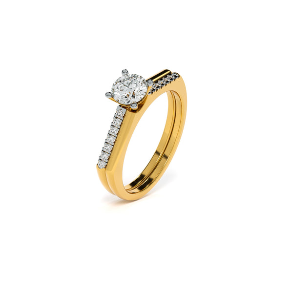 Split Shank 9KT Gold Lab Grown Diamond Ring - 4